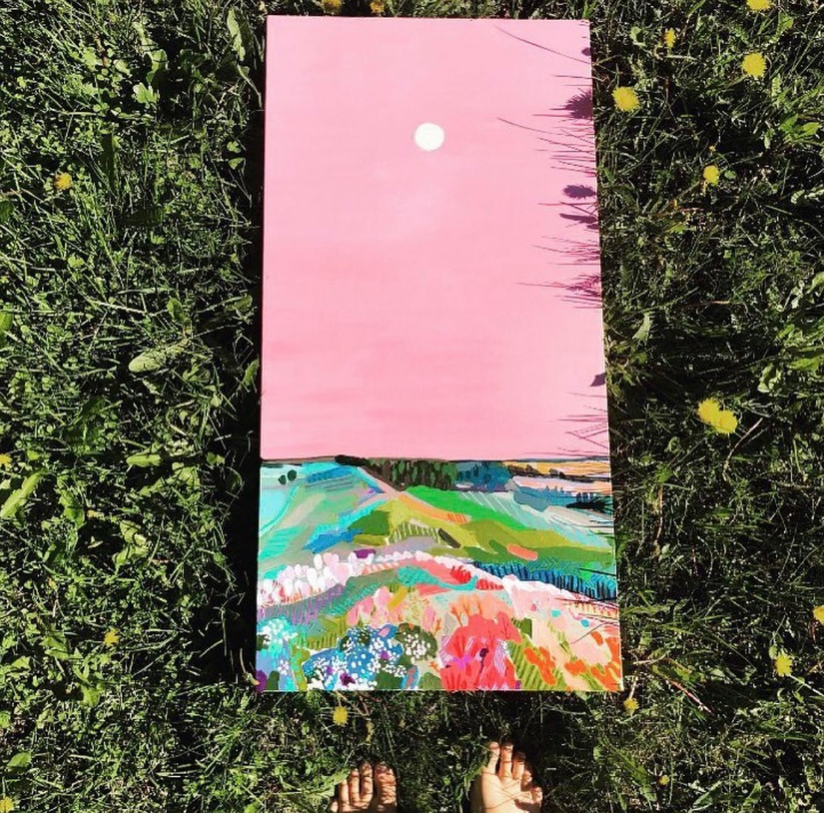 Pink sky Original Painting